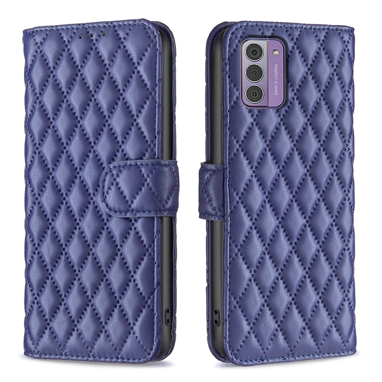 Custodia per cellulare in pelle con flip a portafoglio Diamond Lattice, For Nokia G310, For Nokia G42, For Nokia C110
