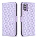 Custodia per cellulare in pelle con flip a portafoglio Diamond Lattice, For Nokia G310, For Nokia G42, For Nokia C110