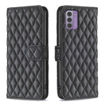 Custodia per cellulare in pelle con flip a portafoglio Diamond Lattice, For Nokia G310, For Nokia G42, For Nokia C110