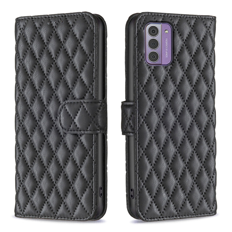 Custodia per cellulare in pelle con flip a portafoglio Diamond Lattice, For Nokia G310, For Nokia G42, For Nokia C110
