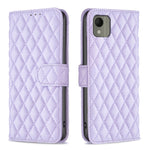 Custodia per cellulare in pelle con flip a portafoglio Diamond Lattice, For Nokia G310, For Nokia G42, For Nokia C110