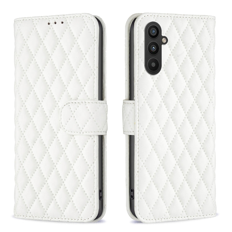 Custodia per cellulare in pelle con flip a portafoglio Diamond Lattice, For Samsung Galaxy A25 5G, For Samsung Galaxy S23 FE 5G