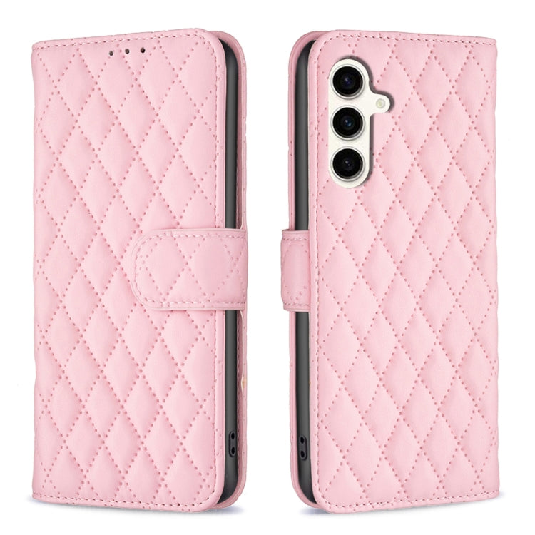 Custodia per cellulare in pelle con flip a portafoglio Diamond Lattice, For Samsung Galaxy A25 5G, For Samsung Galaxy S23 FE 5G