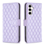 Custodia per cellulare in pelle con flip a portafoglio Diamond Lattice, For Samsung Galaxy A25 5G, For Samsung Galaxy S23 FE 5G