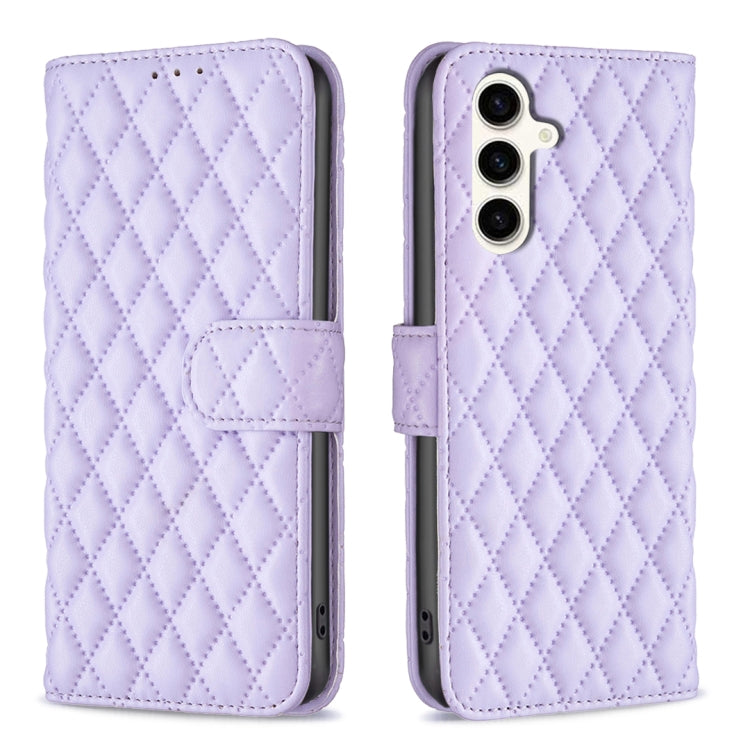 Custodia per cellulare in pelle con flip a portafoglio Diamond Lattice, For Samsung Galaxy A25 5G, For Samsung Galaxy S23 FE 5G