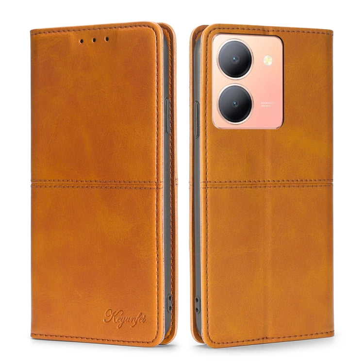 Custodia per telefono in pelle magnetica con trama di mucca, For vivo S17 5G / S17 Pro 5G, For vivo iQOO Neo 8 / 8 Pro 5G, For vivo Y78 5G