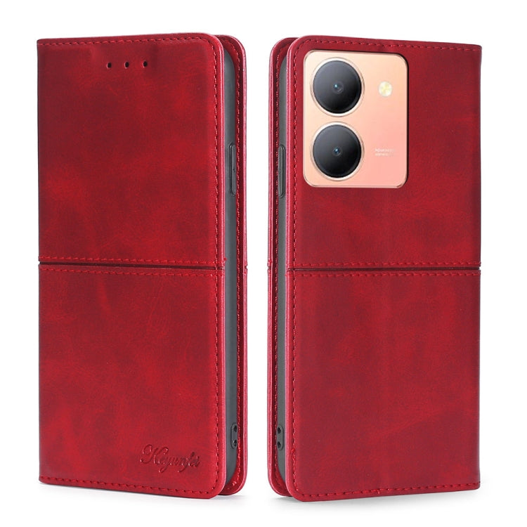 Custodia per telefono in pelle magnetica con trama di mucca, For vivo S17 5G / S17 Pro 5G, For vivo iQOO Neo 8 / 8 Pro 5G, For vivo Y78 5G