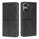 Custodia per telefono in pelle magnetica con trama di mucca, For vivo iQOO Z9 Turbo, For vivo Y03 4G, For vivo Y100 5G IDN, For vivo Y35+ 5G