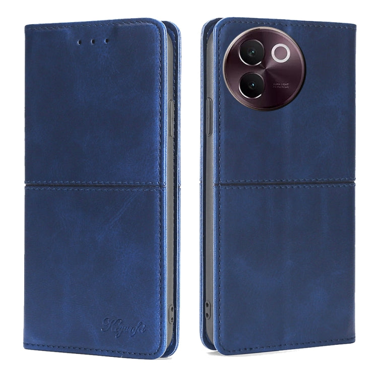 Custodia per telefono in pelle magnetica con trama di mucca, For vivo X100s, For vivo Y38 5G / T3x Global, For vivo V30e 5G Global, For vivo iQOO Z9x 5G