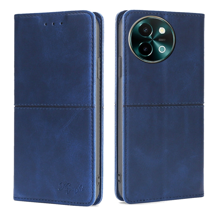 Custodia per telefono in pelle magnetica con trama di mucca, For vivo X100s, For vivo Y38 5G / T3x Global, For vivo V30e 5G Global, For vivo iQOO Z9x 5G