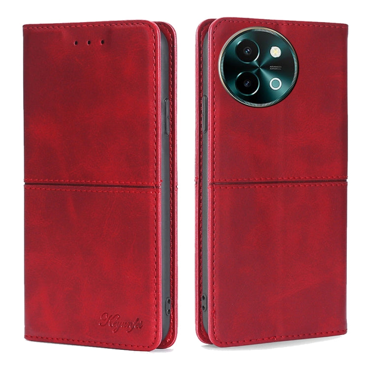 Custodia per telefono in pelle magnetica con trama di mucca, For vivo X100s, For vivo Y38 5G / T3x Global, For vivo V30e 5G Global, For vivo iQOO Z9x 5G
