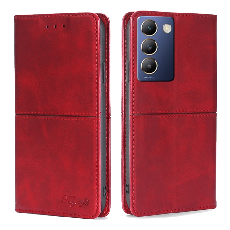 Custodia per telefono in pelle magnetica con trama di mucca, For vivo iQOO Z9 Turbo, For vivo Y03 4G, For vivo Y100 5G IDN, For vivo Y35+ 5G