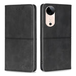 Custodia per telefono in pelle magnetica con trama di mucca, For vivo Y300 Pro 5G, For vivo S19 Pro, For vivo S19, For vivo Y28 4G