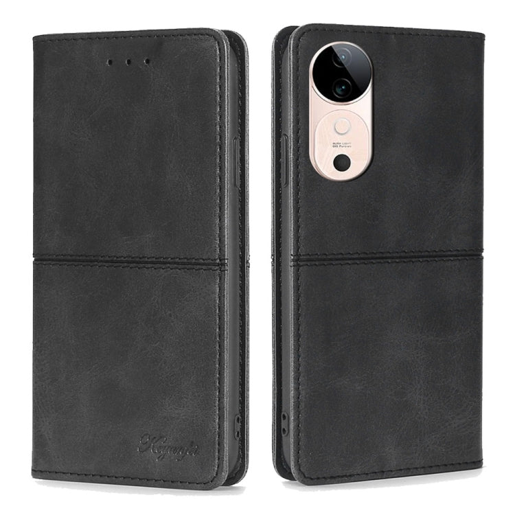 Custodia per telefono in pelle magnetica con trama di mucca, For vivo Y300 Pro 5G, For vivo S19 Pro, For vivo S19, For vivo Y28 4G