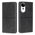 Custodia per telefono in pelle magnetica con trama di mucca, For vivo Y300 Pro 5G, For vivo S19 Pro, For vivo S19, For vivo Y28 4G