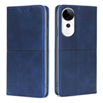Custodia per telefono in pelle magnetica con trama di mucca, For vivo Y300 Pro 5G, For vivo S19 Pro, For vivo S19, For vivo Y28 4G