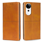 Custodia per telefono in pelle magnetica con trama di mucca, For vivo Y300 Pro 5G, For vivo S19 Pro, For vivo S19, For vivo Y28 4G