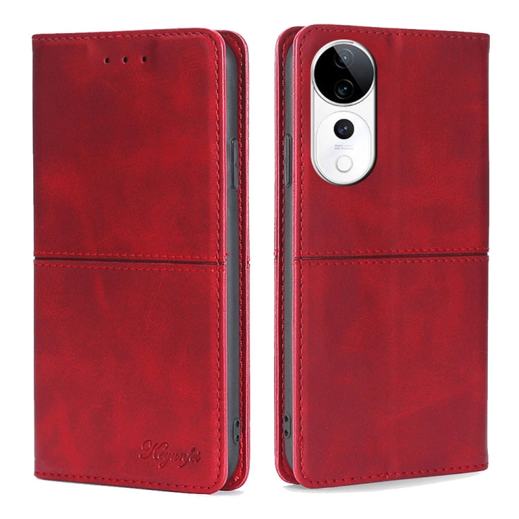 Custodia per telefono in pelle magnetica con trama di mucca, For vivo Y300 Pro 5G, For vivo S19 Pro, For vivo S19, For vivo Y28 4G