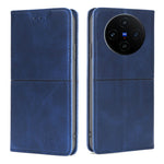 Custodia per telefono in pelle magnetica con trama di mucca, For vivo X100s, For vivo Y38 5G / T3x Global, For vivo V30e 5G Global, For vivo iQOO Z9x 5G
