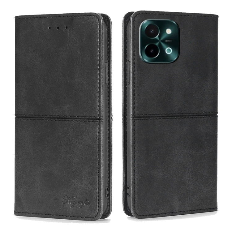 Custodia per telefono in pelle magnetica con trama di mucca, For vivo Y300 Pro 5G, For vivo S19 Pro, For vivo S19, For vivo Y28 4G