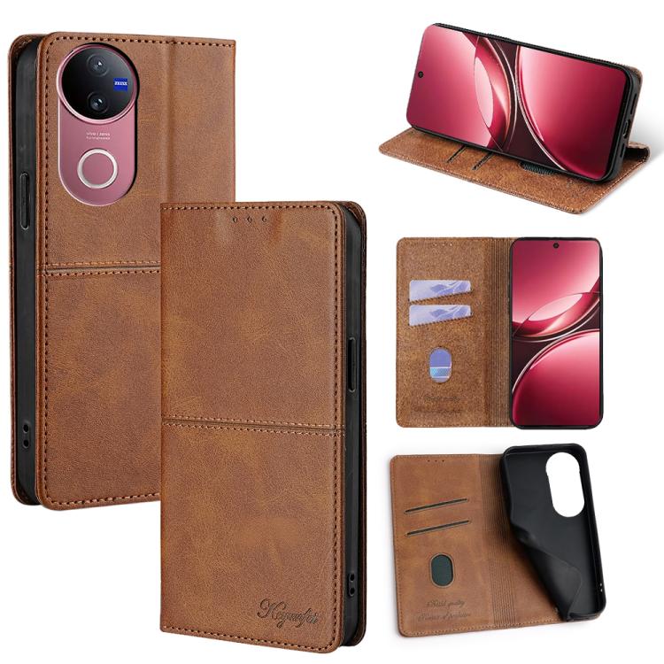 Custodia per telefono in pelle magnetica con trama di mucca, For vivo V50 Lite 5G, For vivo Y29s 5G / Y04 4G, For vivo Y29 4G Global, For vivo V50 5G