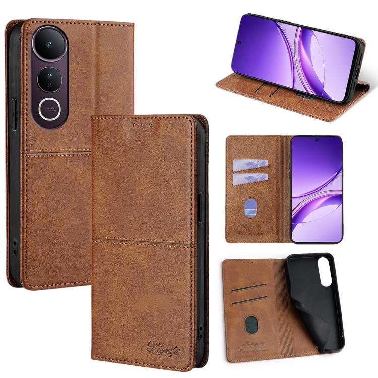 Custodia per telefono in pelle magnetica con trama di mucca, For vivo V50 Lite 5G, For vivo Y29s 5G / Y04 4G, For vivo Y29 4G Global, For vivo V50 5G