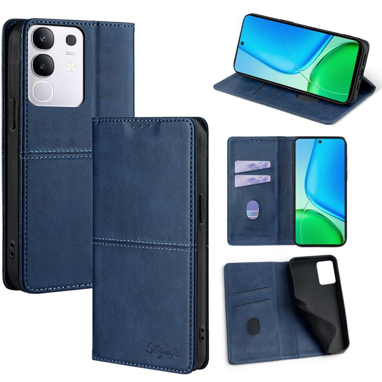 Custodia per telefono in pelle magnetica con trama di mucca, For vivo V50 Lite 5G, For vivo Y29s 5G / Y04 4G, For vivo Y29 4G Global, For vivo V50 5G