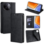 Custodia per telefono in pelle magnetica con trama di mucca, For vivo V60 5G Global, For vivo iQOO Neo 10 5G Global, For vivo X200s 5G, For vivo Y39 5G Global