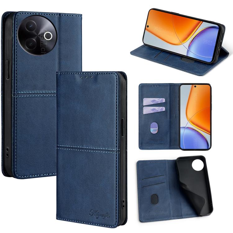 Custodia per telefono in pelle magnetica con trama di mucca, For vivo V60 5G Global, For vivo iQOO Neo 10 5G Global, For vivo X200s 5G, For vivo Y39 5G Global