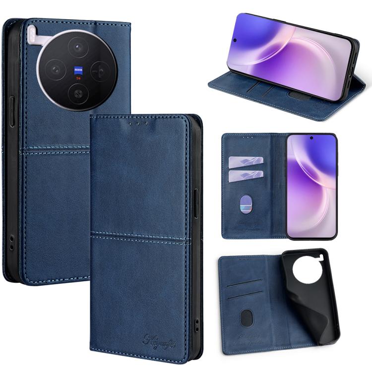 Custodia per telefono in pelle magnetica con trama di mucca, For vivo X300 Ultra 5G, For vivo X300 Pro 5G, For vivo X300 5G, For vivo V60 Lite 5G Global