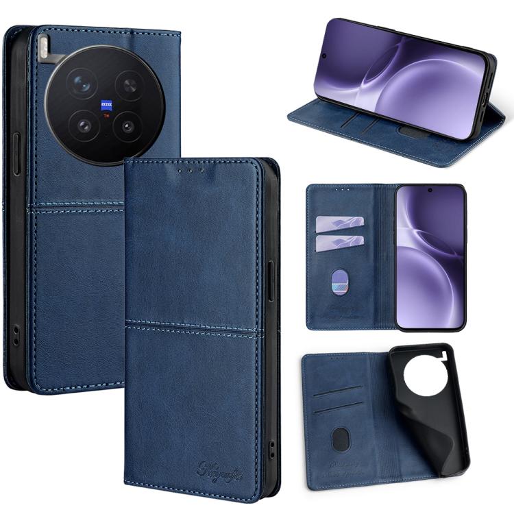 Custodia per telefono in pelle magnetica con trama di mucca, For vivo X300 Ultra 5G, For vivo X300 Pro 5G, For vivo X300 5G, For vivo V60 Lite 5G Global
