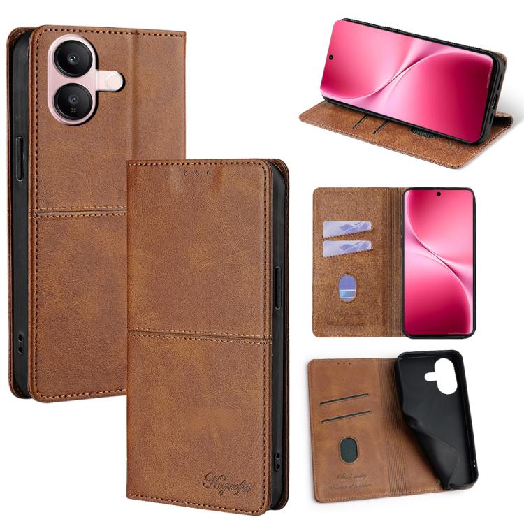Custodia per telefono in pelle magnetica con trama di mucca, For vivo X300 Ultra 5G, For vivo X300 Pro 5G, For vivo X300 5G, For vivo V60 Lite 5G Global