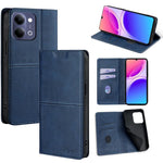 Custodia per telefono in pelle magnetica con trama di mucca, For vivo X300s 5G, For vivo V70 FE 5G, For vivo Y05 4G, For vivo Y500i 5G