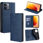 Custodia per telefono in pelle magnetica con trama di mucca, For vivo X300s 5G, For vivo V70 FE 5G, For vivo Y05 4G, For vivo Y500i 5G