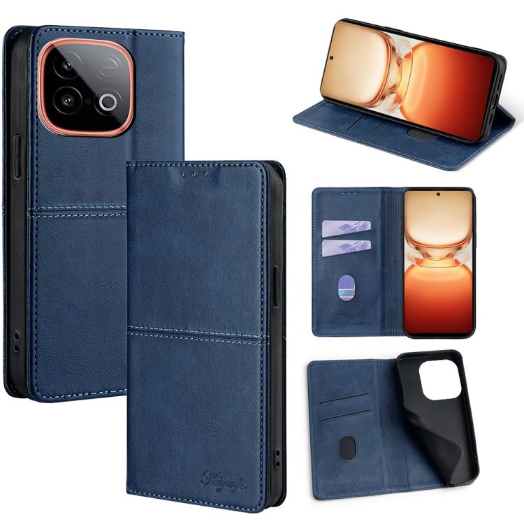 Custodia per telefono in pelle magnetica con trama di mucca, For vivo V60 5G Global, For vivo iQOO Neo 10 5G Global, For vivo X200s 5G, For vivo Y39 5G Global