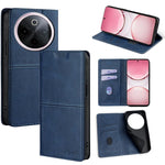 Custodia per telefono in pelle magnetica con trama di mucca, For vivo Y300 Pro 5G, For vivo S19 Pro, For vivo S19, For vivo Y28 4G