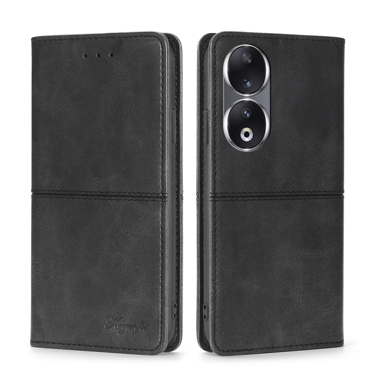 Custodia per telefono in pelle magnetica con trama di mucca, For Honor 90 Pro 5G, For Honor 90 5G