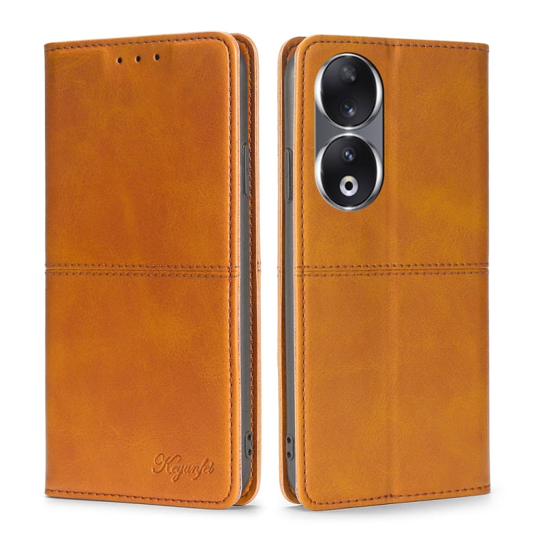 Custodia per telefono in pelle magnetica con trama di mucca, For Honor 90 Pro 5G, For Honor 90 5G