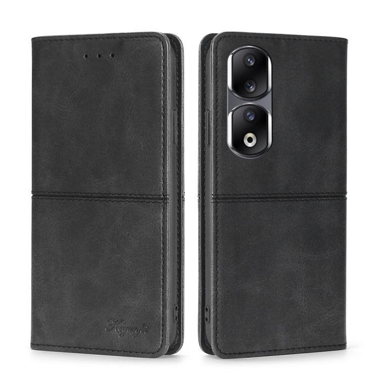 Custodia per telefono in pelle magnetica con trama di mucca, For Honor 90 Pro 5G, For Honor 90 5G