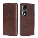 Custodia per telefono in pelle magnetica con trama di mucca, For Honor 90 Pro 5G, For Honor 90 5G