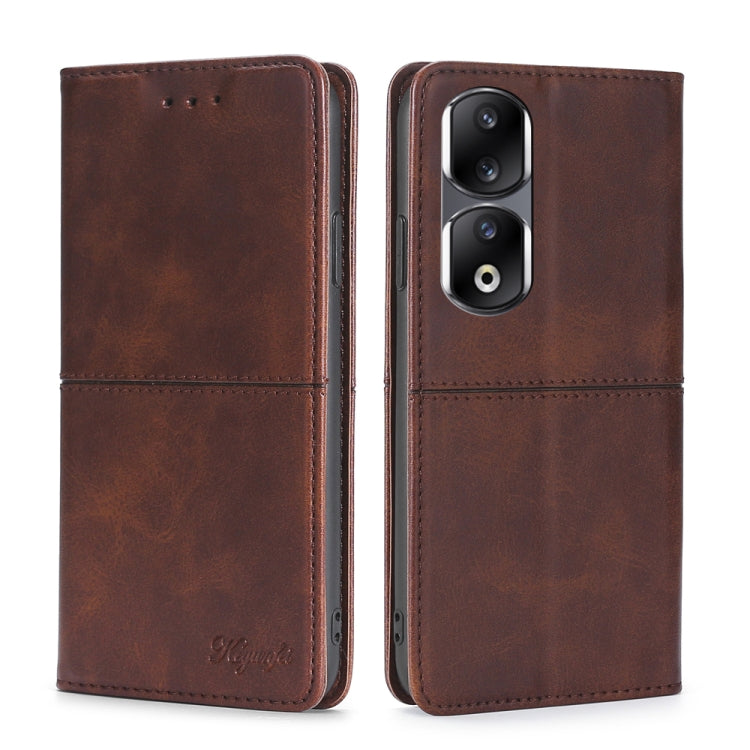Custodia per telefono in pelle magnetica con trama di mucca, For Honor 90 Pro 5G, For Honor 90 5G