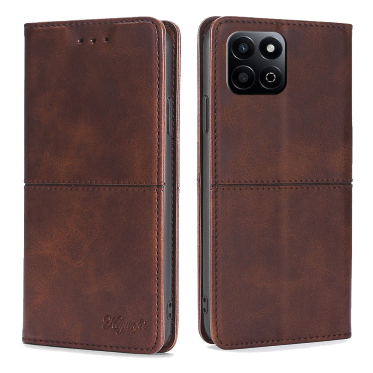 Custodia per telefono in pelle magnetica con trama di mucca, For Honor 400 Pro Global 160.8mm, For Honor X8c 4G, For Honor Play 60 Plus, For Honor 200 5G