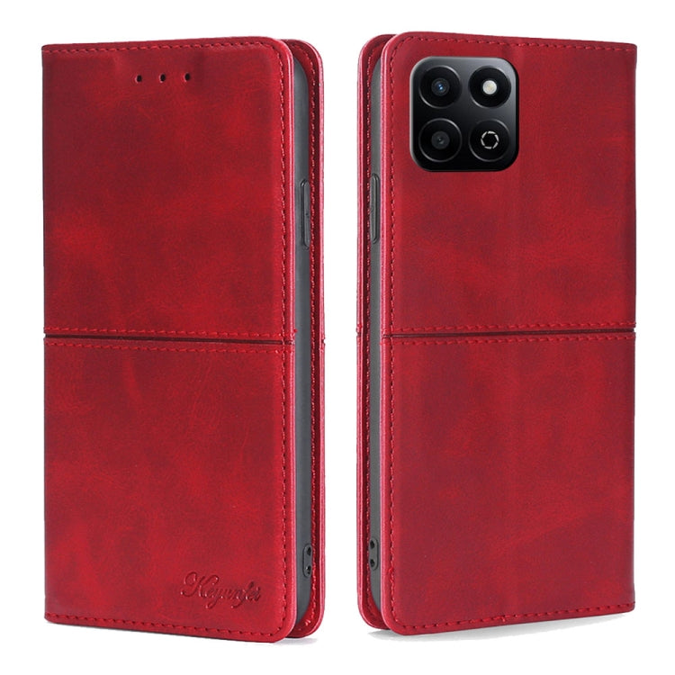 Custodia per telefono in pelle magnetica con trama di mucca, For Honor 400 Pro Global 160.8mm, For Honor X8c 4G, For Honor Play 60 Plus, For Honor 200 5G