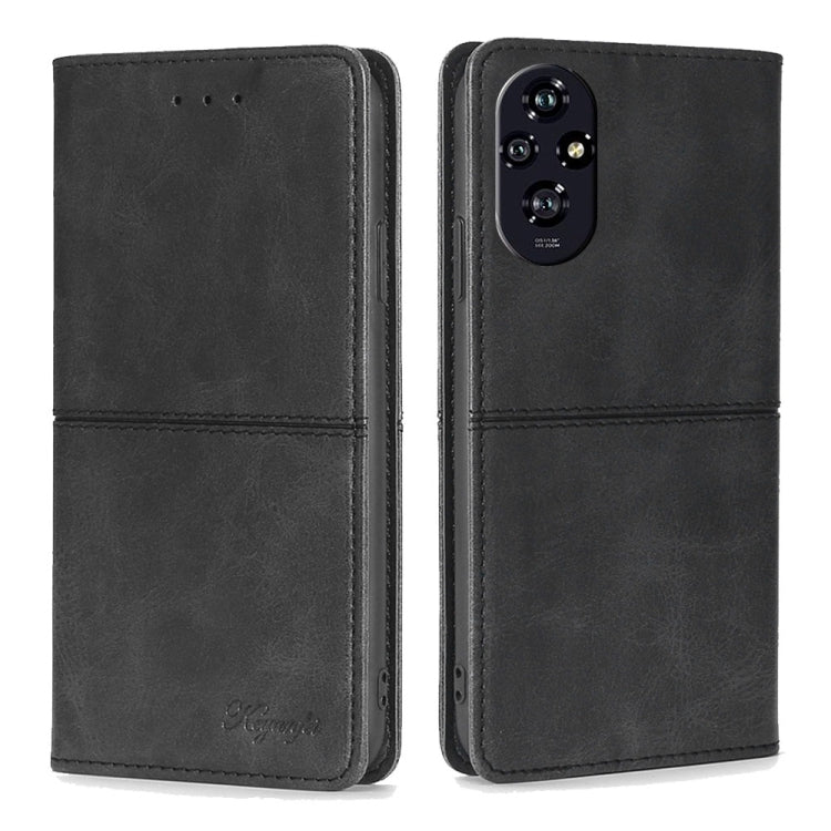Custodia per telefono in pelle magnetica con trama di mucca, For Honor 400 Pro Global 160.8mm, For Honor X8c 4G, For Honor Play 60 Plus, For Honor 200 5G