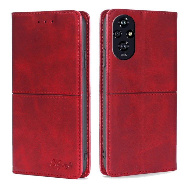 Custodia per telefono in pelle magnetica con trama di mucca, For Honor 400 Pro Global 160.8mm, For Honor X8c 4G, For Honor Play 60 Plus, For Honor 200 5G