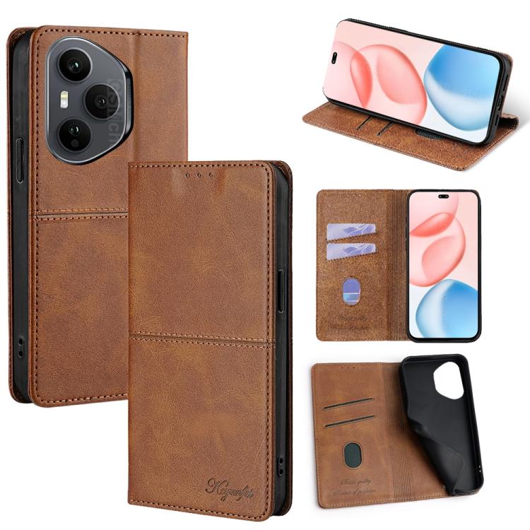 Custodia per telefono in pelle magnetica con trama di mucca, For Honor 400 Pro Global 160.8mm, For Honor X8c 4G, For Honor Play 60 Plus, For Honor 200 5G