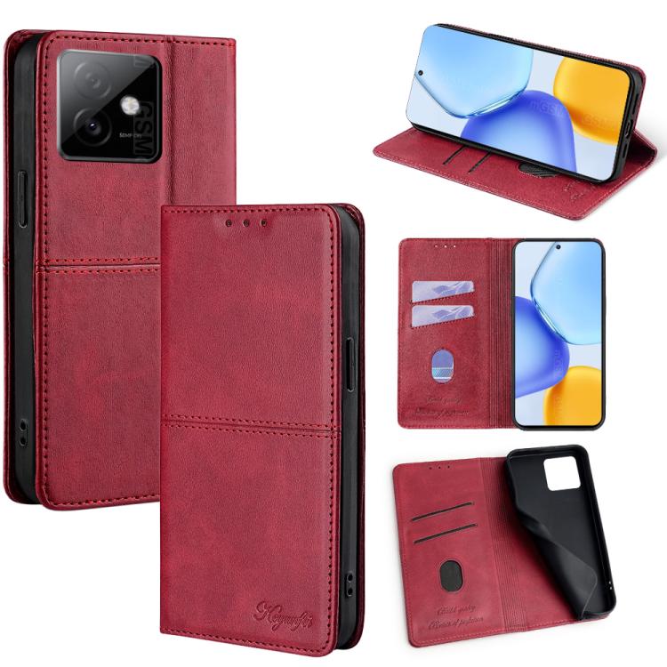Custodia per telefono in pelle magnetica con trama di mucca, For Honor 400 Smart 5G, For Honor X70 5G, For Honor X6c 4G, For Honor X60 GT 5G