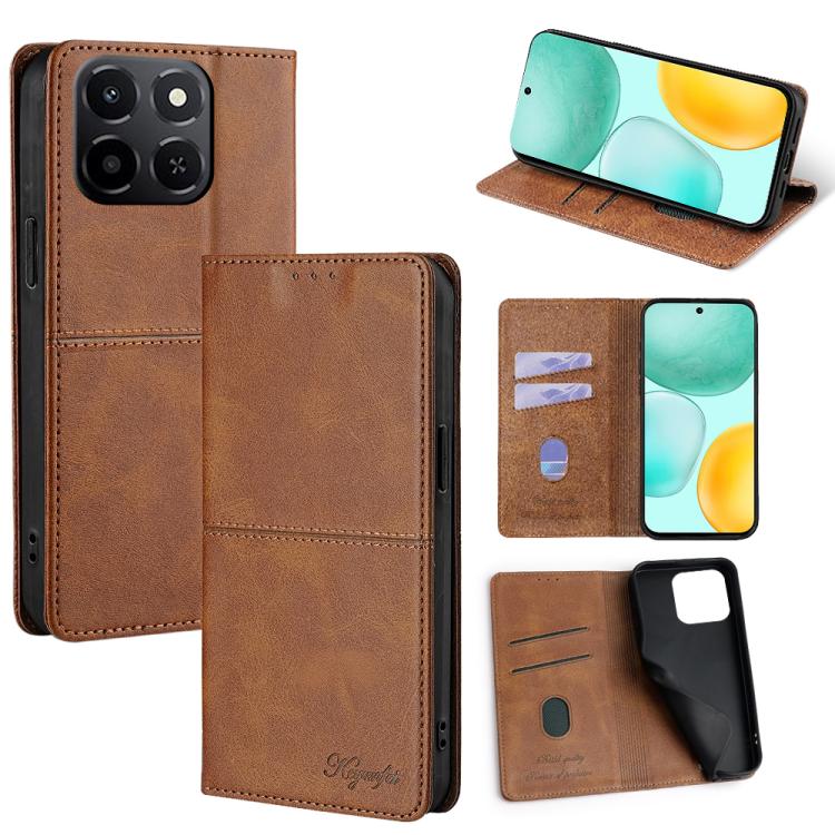 Custodia per telefono in pelle magnetica con trama di mucca, For Honor 400 Smart 5G, For Honor X70 5G, For Honor X6c 4G, For Honor X60 GT 5G
