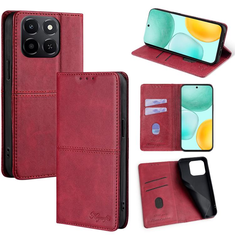 Custodia per telefono in pelle magnetica con trama di mucca, For Honor 400 Smart 5G, For Honor X70 5G, For Honor X6c 4G, For Honor X60 GT 5G