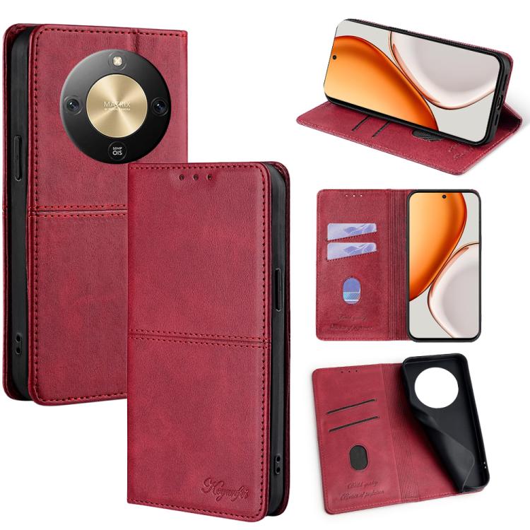 Custodia per telefono in pelle magnetica con trama di mucca, For Honor 400 Smart 5G, For Honor X70 5G, For Honor X6c 4G, For Honor X60 GT 5G